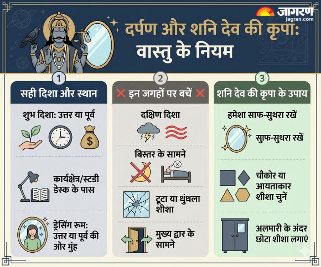 शनि देव और दर्पण का संबंध 